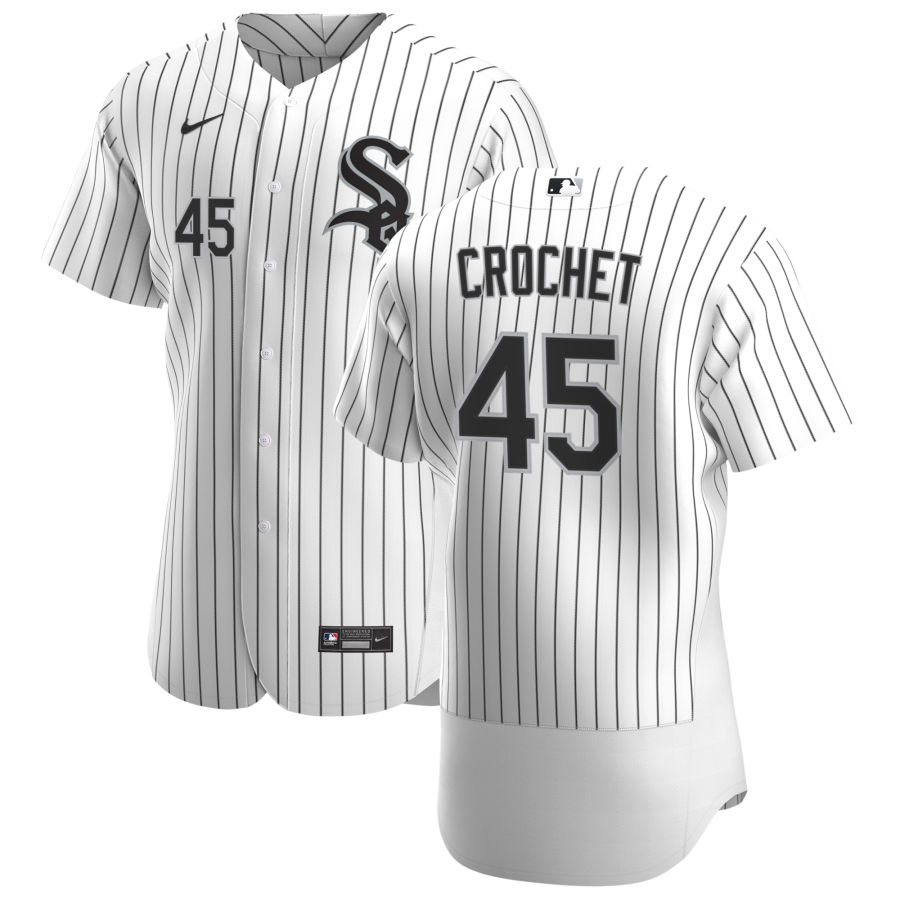 Chicago White Sox #45 Garrett Crochet Men Nike White Home 2020 Authentic Player MLB Jersey->chicago white sox->MLB Jersey